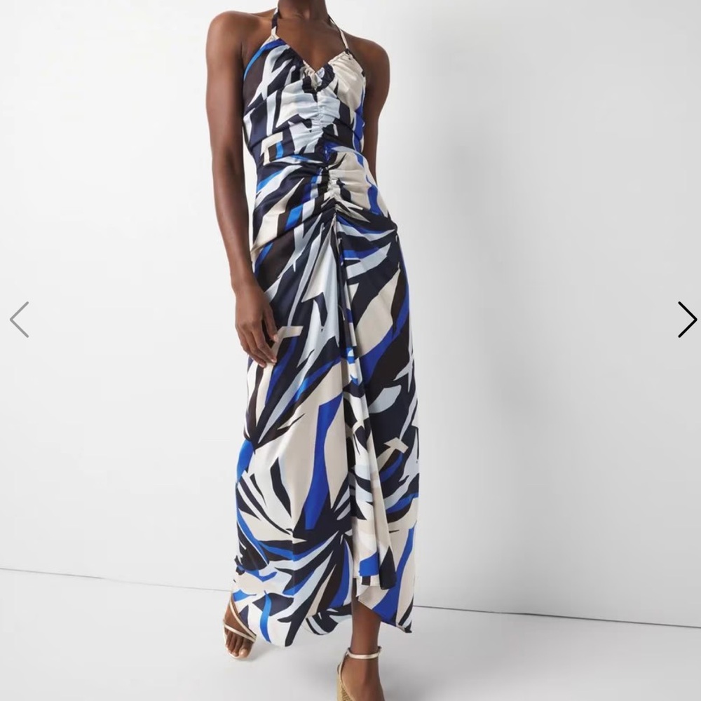 Satin Halter Maxi Dress - White House Black Market